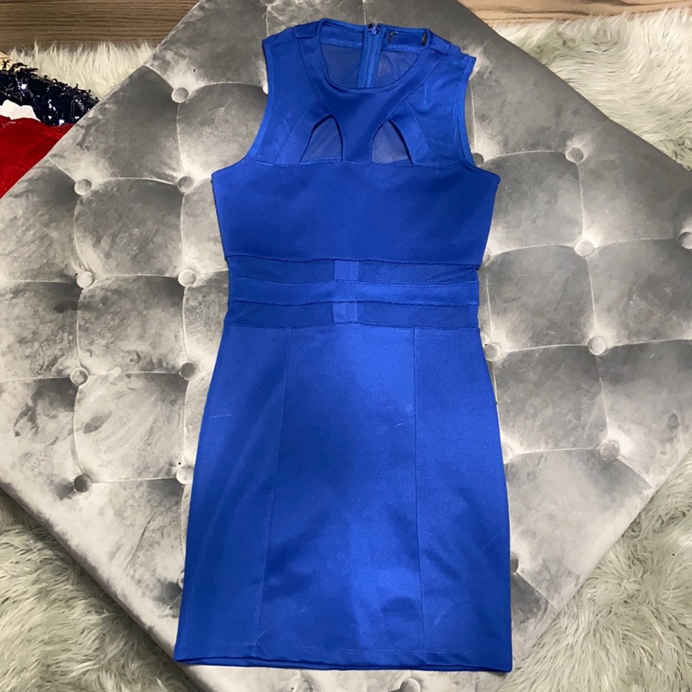 Blue mini dress